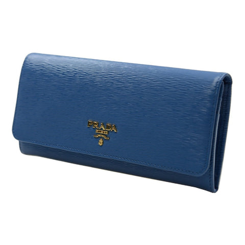 Prada Women's Cobalt Blue Vitello Move Flap Wallet 1MH132 at_Queen_Bee_of_Beverly_Hills