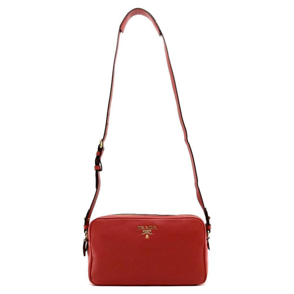 Prada Women's Red Vitello Phenix Leather Crossbody Handbag Small 1BH079 at_Queen_Bee_of_Beverly_Hills