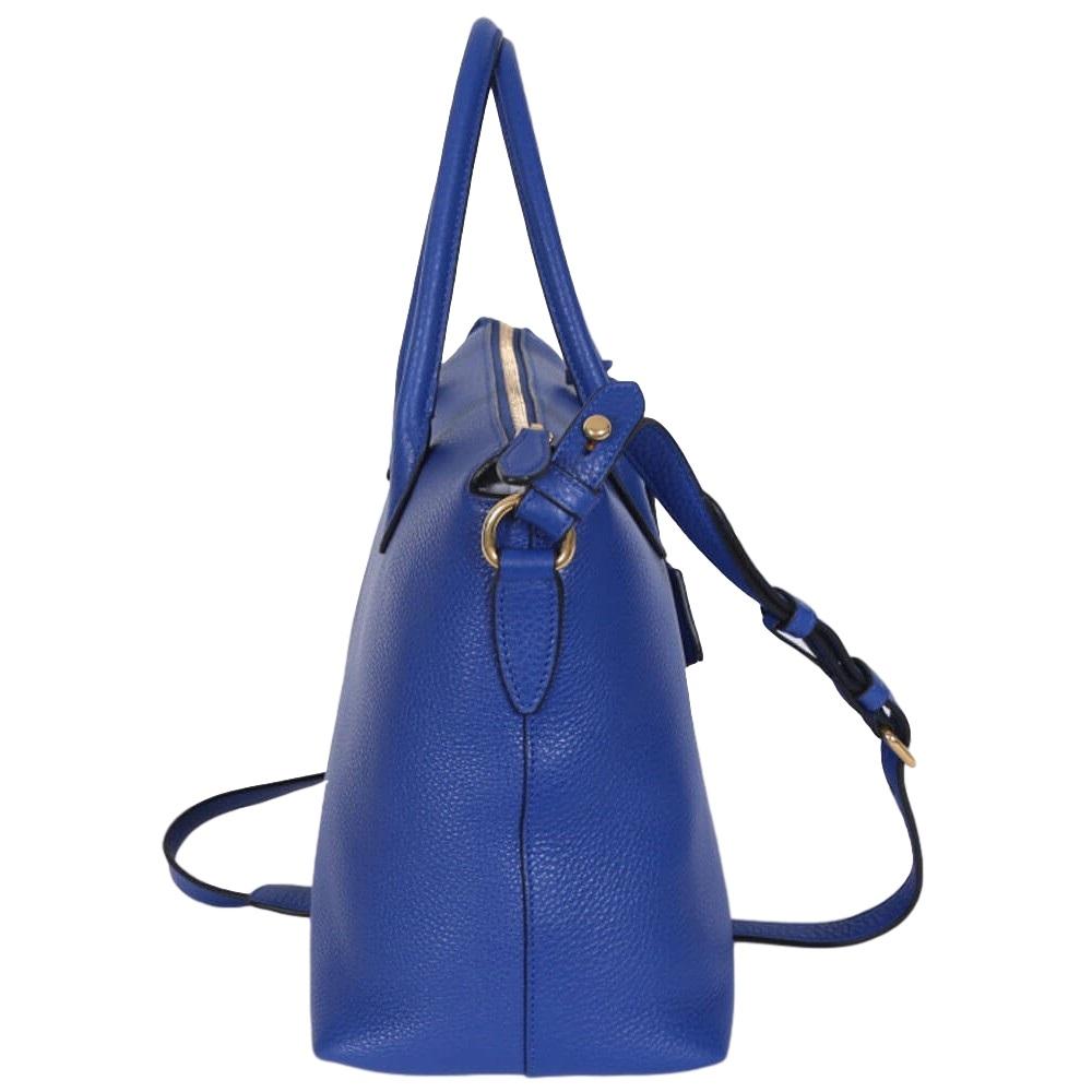 Prada Women's Royal Blue Vitello Phenix Leather Crossbody Handbag 1BA063 at_Queen_Bee_of_Beverly_Hills