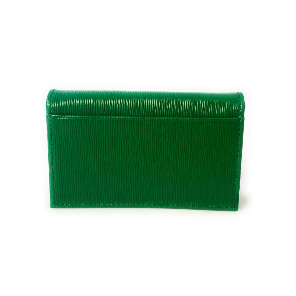 Prada Womens Vitello Move Verde Green Leather Card Case Wallet 1MC122 at_Queen_Bee_of_Beverly_Hills