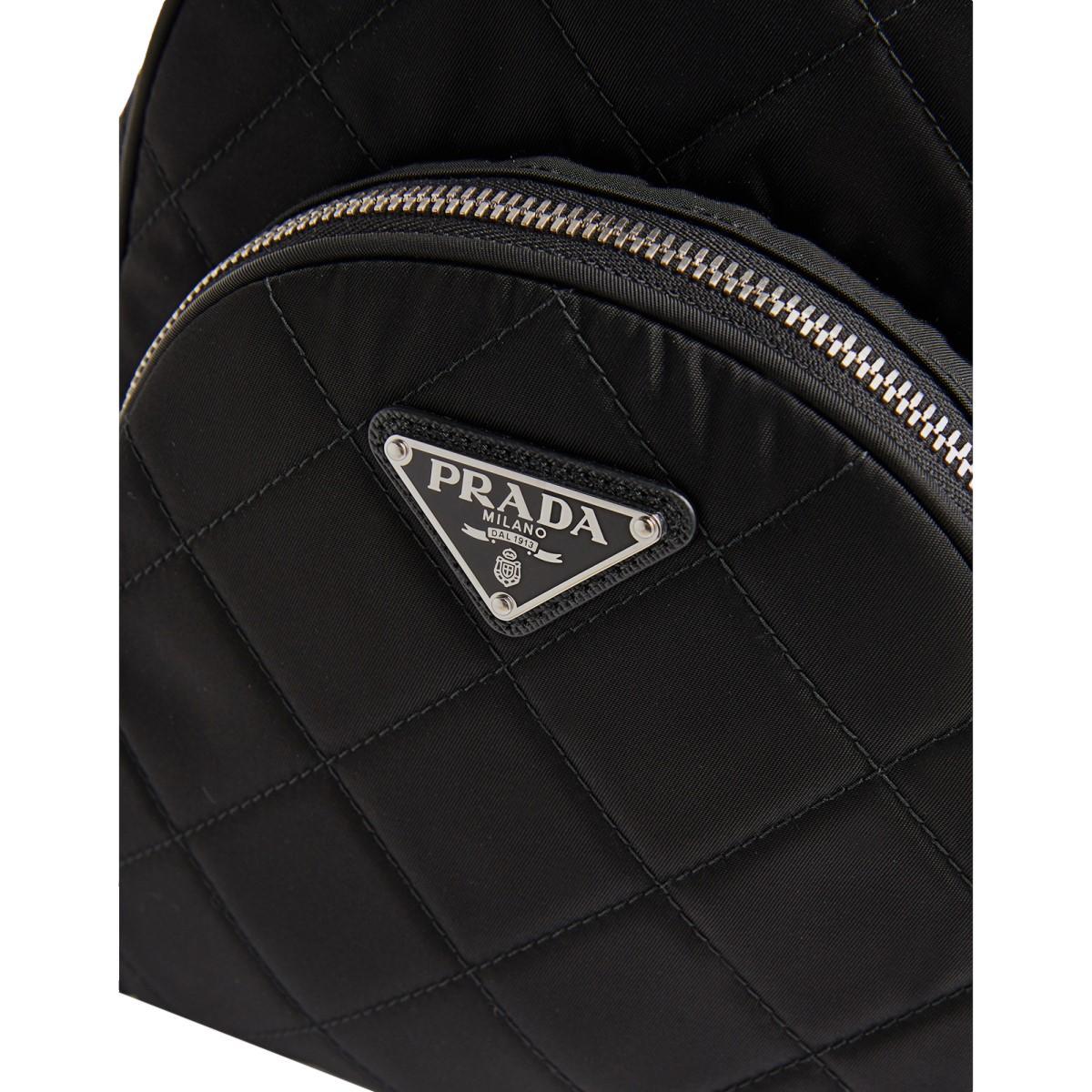 Prada Zaino Black Tessuto Nylon Quilted Backpack 1BZ066 at_Queen_Bee_of_Beverly_Hills