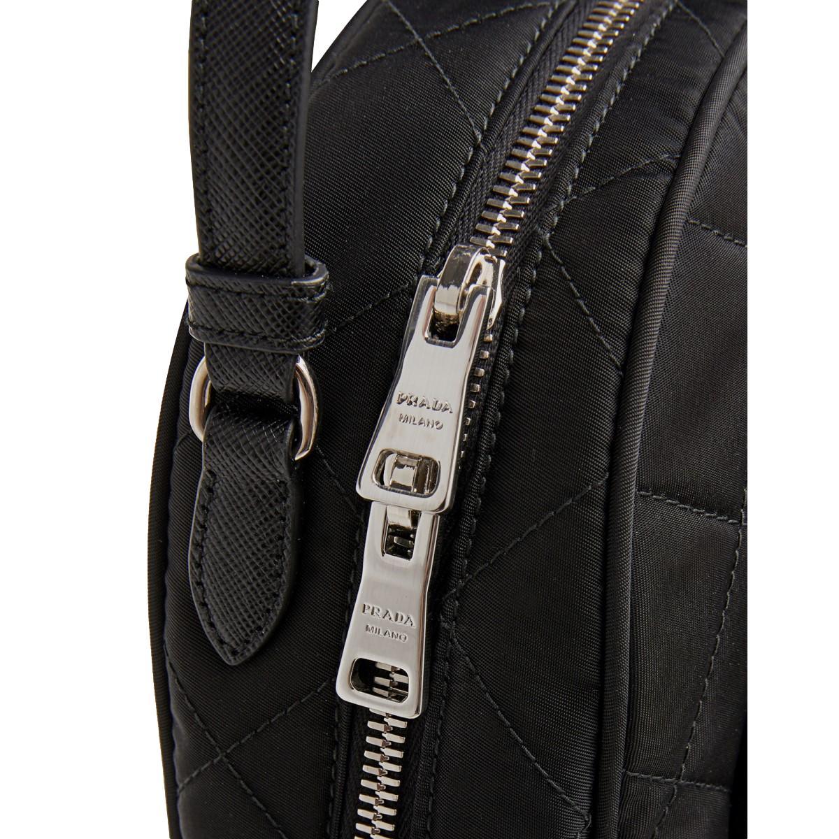 Prada Zaino Black Tessuto Nylon Quilted Backpack 1BZ066 at_Queen_Bee_of_Beverly_Hills