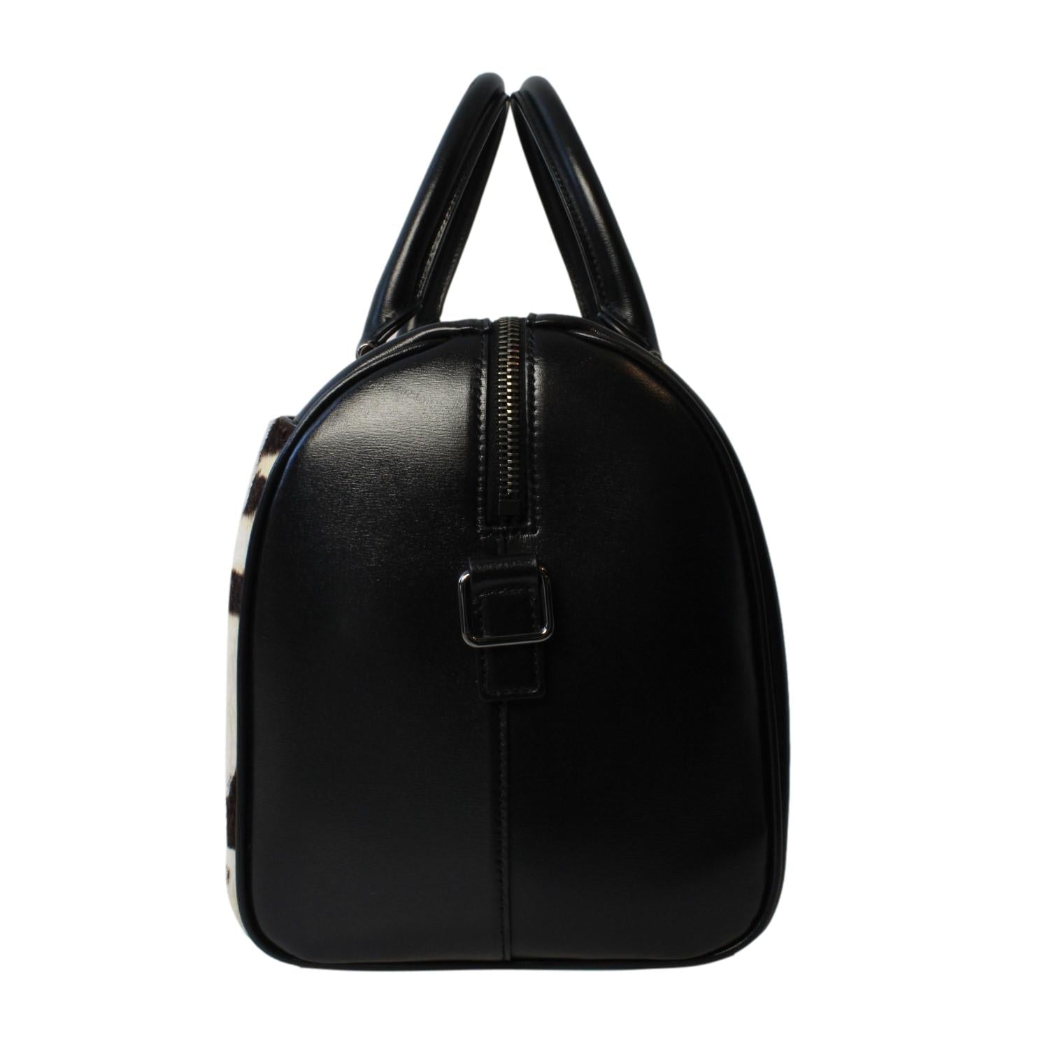 Saint Laurent 12 Hour Calfskin Leather Pony Hair Duffle Bag 533480 at_Queen_Bee_of_Beverly_Hills