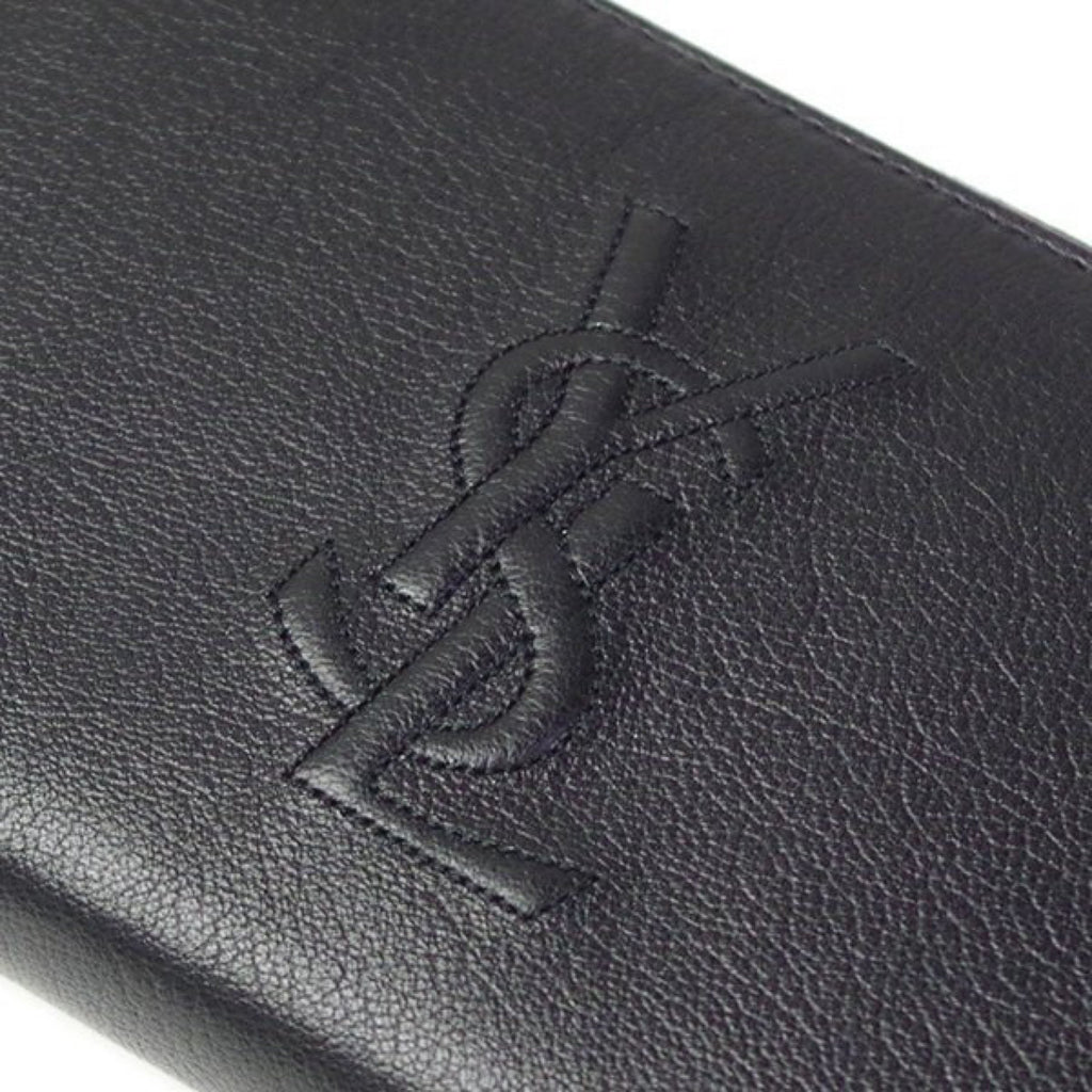 Saint Laurent Ysl Monogram Continental Zip-Around Wallet Black