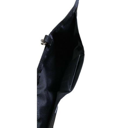 Saint Laurent Buffalo Palm Tree Black Nylon Chain Trifold Wallet available at Queen Bee of Beverly Hills