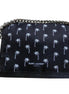 Saint Laurent Buffalo Palm Tree Black Nylon Chain Trifold Wallet available at Queen Bee of Beverly Hills