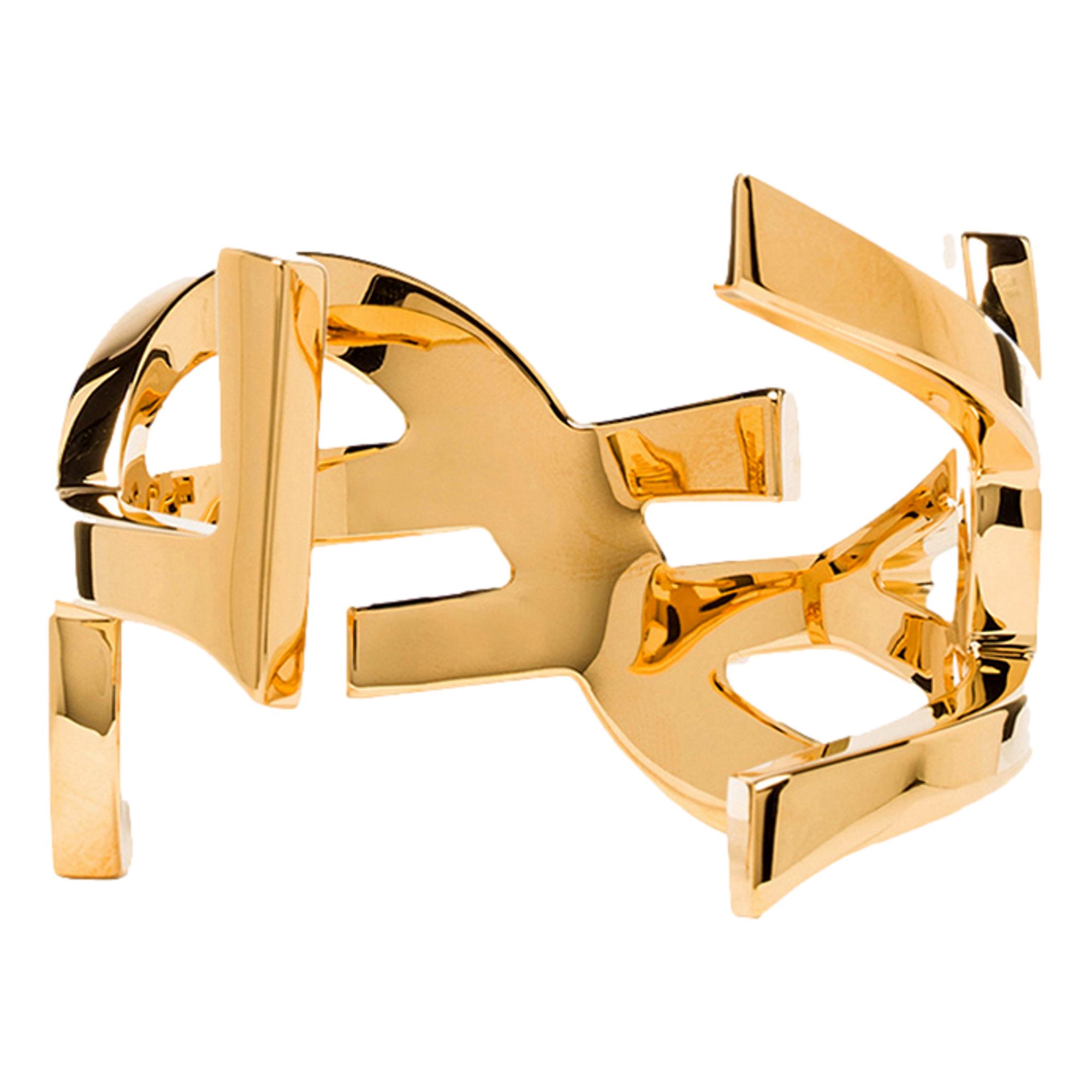 Saint Laurent Logo Chain Bracelet In Gold | ModeSens