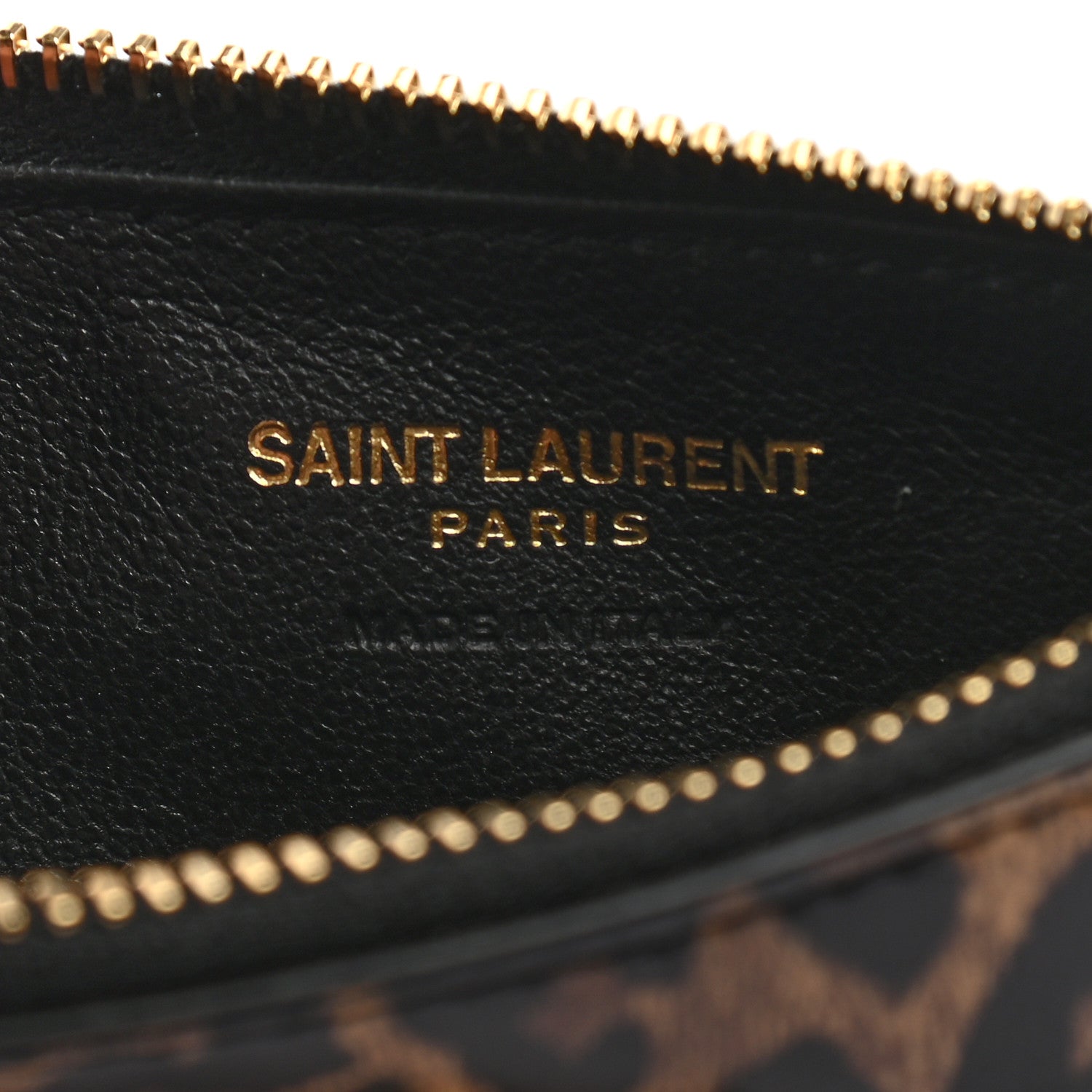 Saint Laurent Fragments Monogram Leopard Leather Wallet 611558 at_Queen_Bee_of_Beverly_Hills