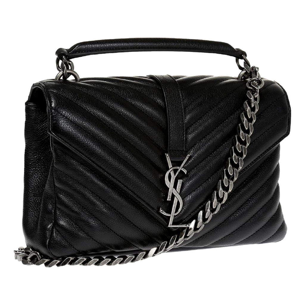 SAINT LAURENT Calfskin Y Quilted Monogram Medium Loulou Chain