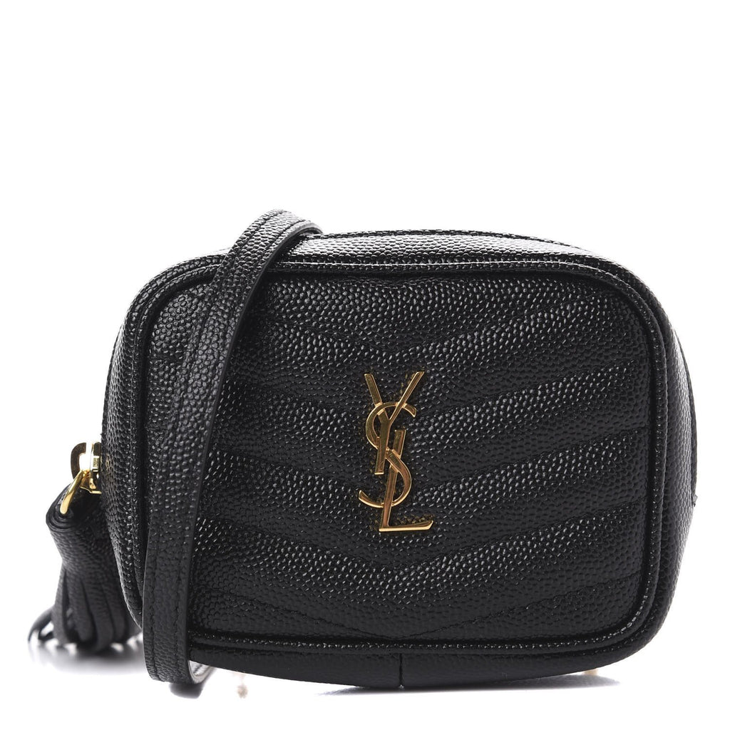 Saint Laurent Lou Baby YSL Quilted Grain de Poudre Belt Bag