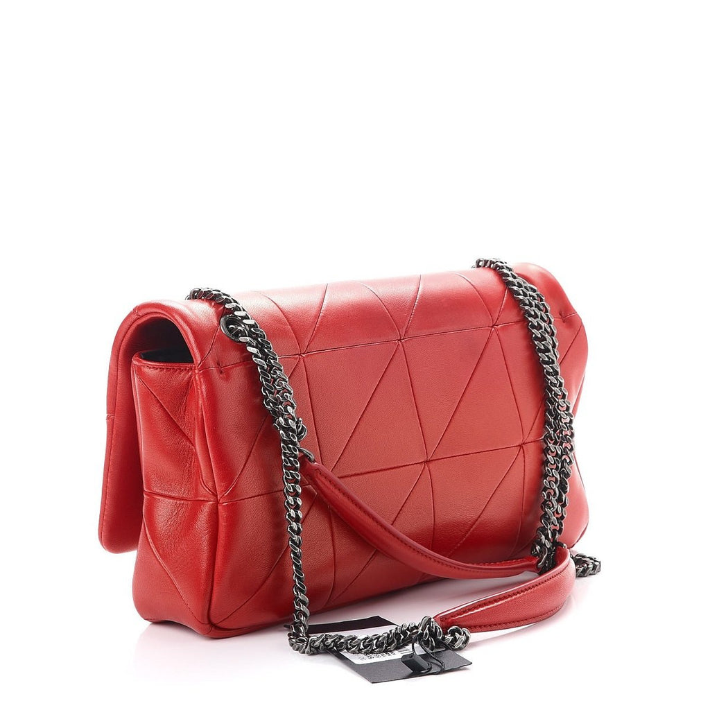 Saint Laurent Jamie Monogram Carré Rive Gauche Red Lambskin Leather 5 –  Queen Bee of Beverly Hills