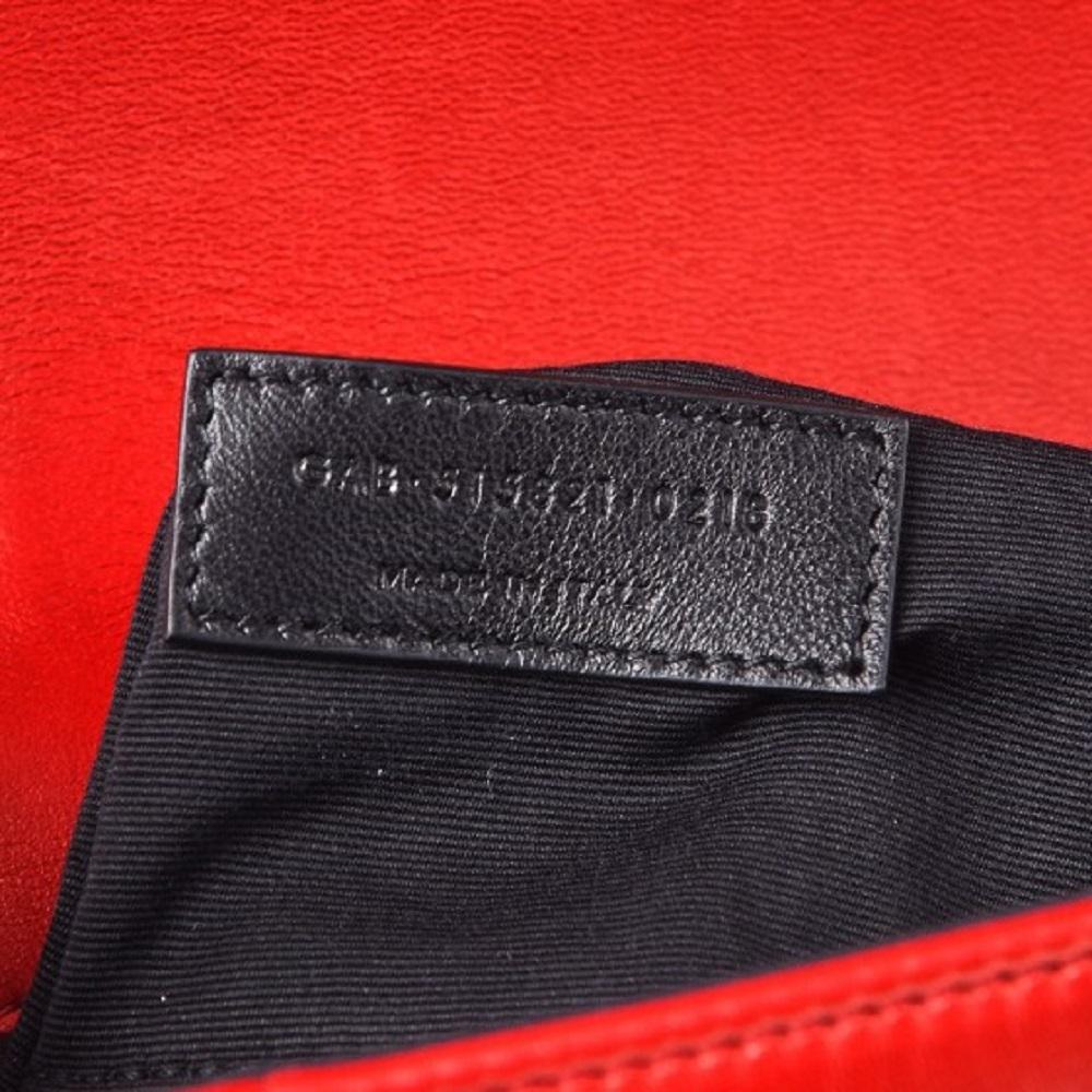 Saint Laurent Jamie Monogram "Carré Rive Gauche Red Lambskin Leather 515821 at_Queen_Bee_of_Beverly_Hills
