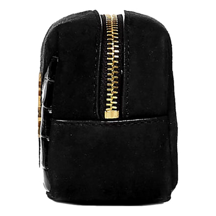 Saint Laurent Jamie YSL Keyring Cube Black Crocodile Print Leather available at Queen Bee of Beverly Hills