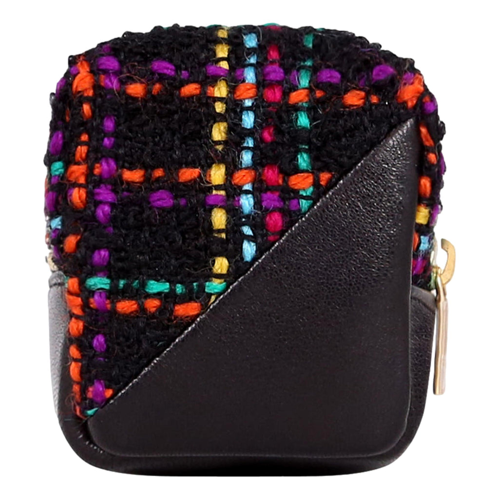 Saint Laurent Jamie YSL Keyring Cube Multicolor Black Leather 669964 at_Queen_Bee_of_Beverly_Hills