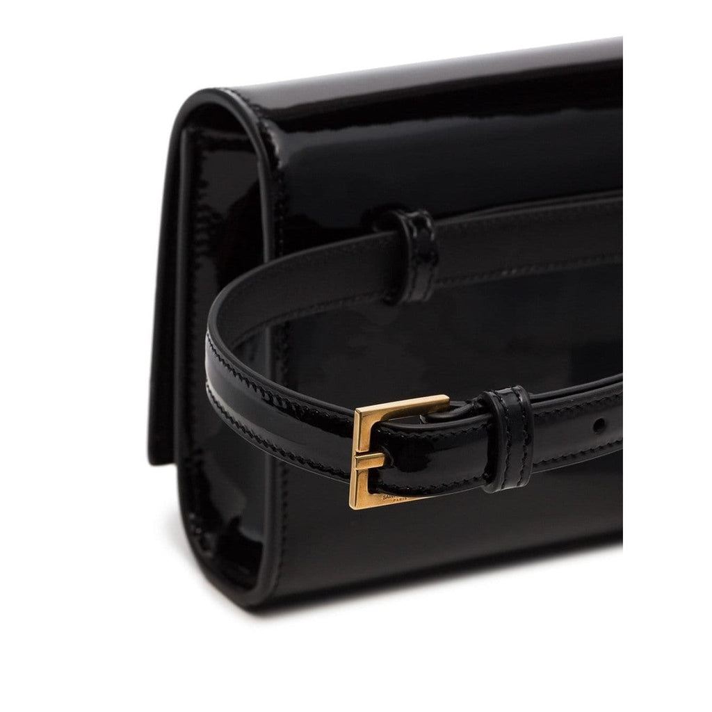 Saint Laurent Kate Black Patent Leather Monogram 85/34 Belt Bag 534395 –  Queen Bee of Beverly Hills