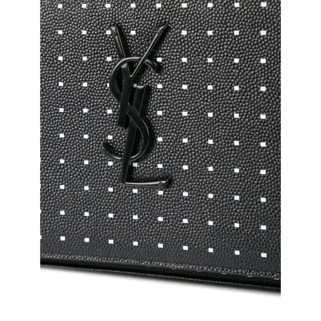 Saint Laurent Kate Monogram Grain De Poudre Black Leather Crossbody 377829 at_Queen_Bee_of_Beverly_Hills