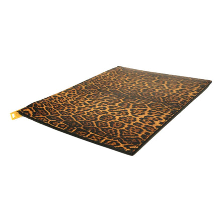 Saint Laurent Leopard Printed Calfskin Leather Medium Pouch available at Queen Bee of Beverly Hills