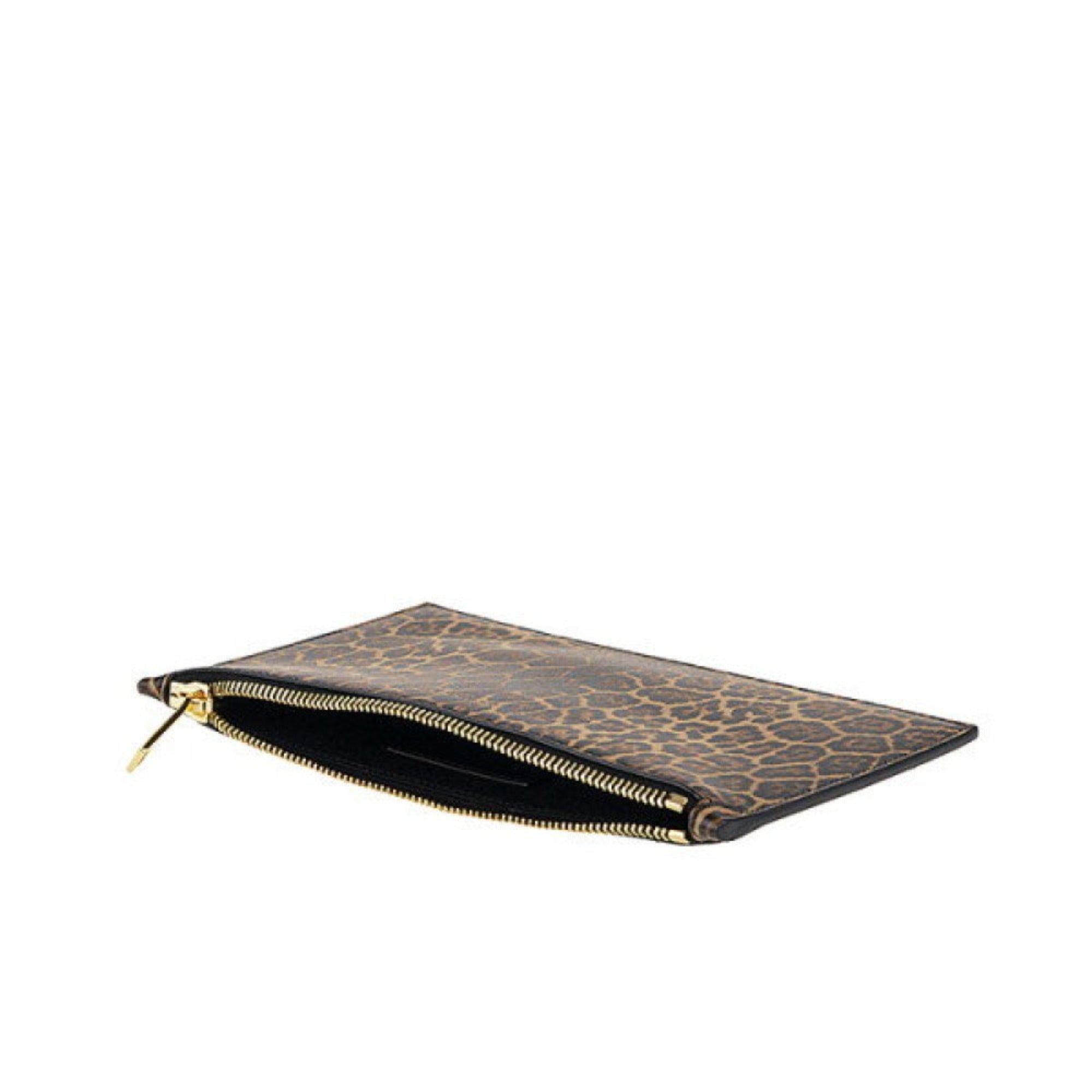 Saint Laurent Leopard Printed Calfskin Leather Small Pouch available at Queen Bee of Beverly Hills