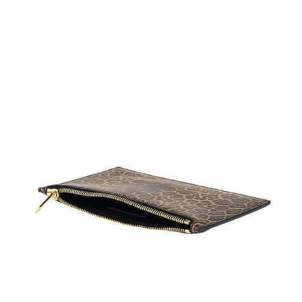 Saint Laurent Leopard Printed Calfskin Leather Small Pouch available at Queen Bee of Beverly Hills