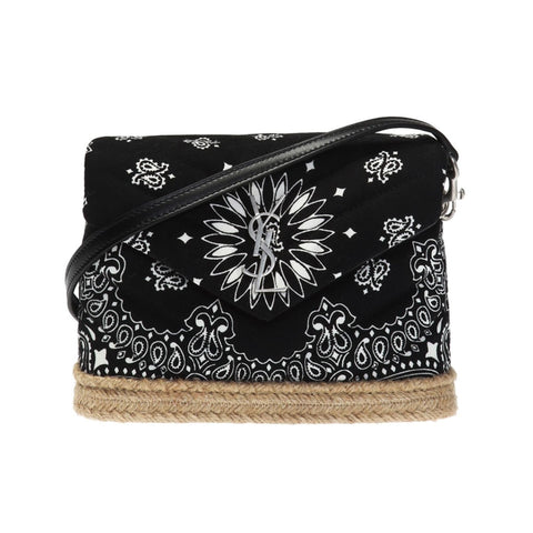 Saint Laurent Loulou Black Paisley Quilted Small Cross Body Bag 531045 at_Queen_Bee_of_Beverly_Hills