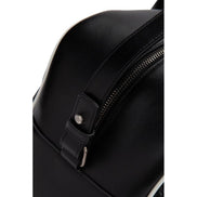 Saint Laurent Miles Logo Black Calf Leather Duffel Bowling Bag available at Queen Bee of Beverly Hills
