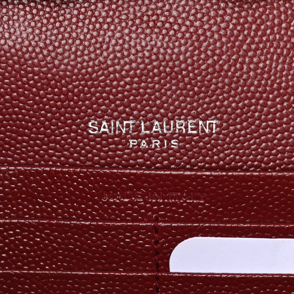 Saint Laurent Red Leather Monogram Wallet on Chain Saint Laurent Paris