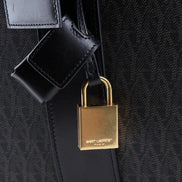 Saint Laurent Monogram Large Luggage Case Bag Dark Brown Coated Canvas available at Queen Bee of Beverly Hills