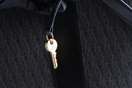 Saint Laurent Monogram Large Luggage Case Bag Dark Brown Coated Canvas available at Queen Bee of Beverly Hills