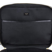 Saint Laurent Monogram Large Luggage Case Bag Dark Brown Coated Canvas available at Queen Bee of Beverly Hills