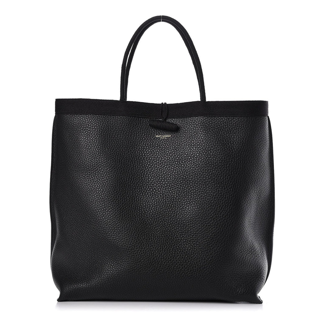 Saint Laurent Patti Black Grained Calfskin Leather Tote 553751 at_Queen_Bee_of_Beverly_Hills