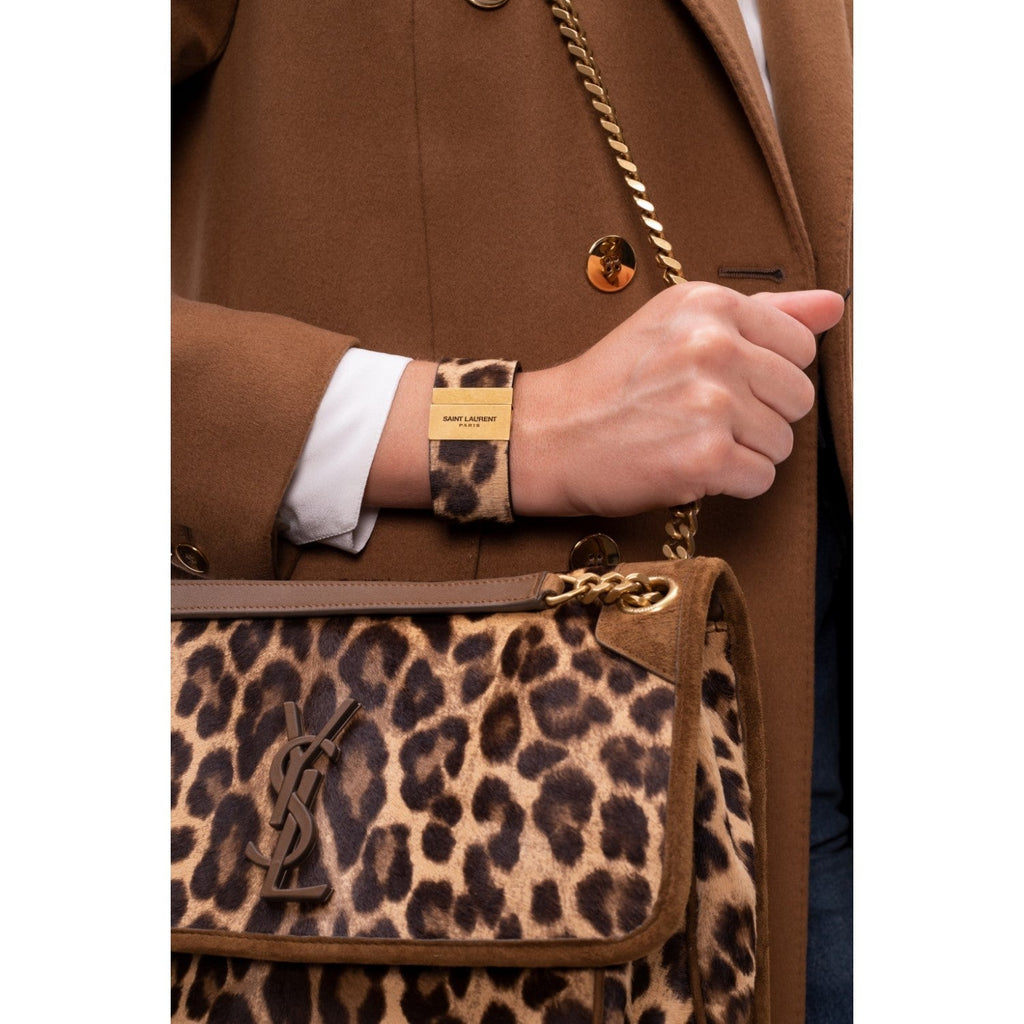 Saint Laurent Pony Hair Leopard Print Medium Bracelet 542012 at_Queen_Bee_of_Beverly_Hills