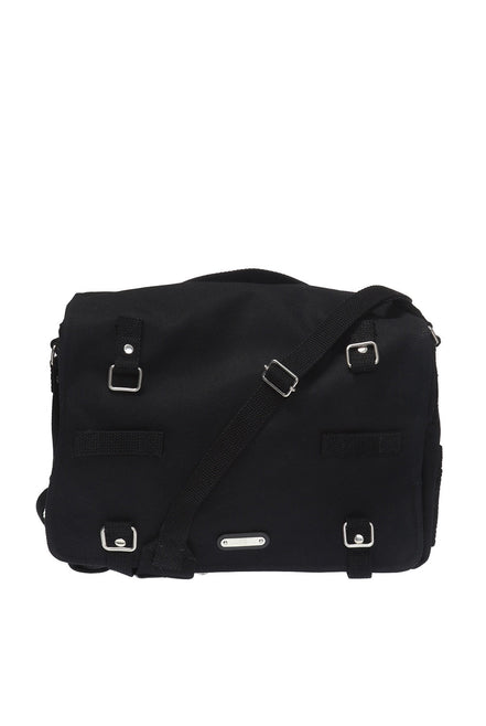 Saint Laurent Sac Army Black Canvas Messenger Bag available at Queen Bee of Beverly Hills