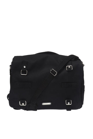 Saint Laurent Sac Army Black Canvas Messenger Bag available at Queen Bee of Beverly Hills