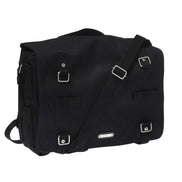 Saint Laurent Sac Army Black Canvas Messenger Bag available at Queen Bee of Beverly Hills