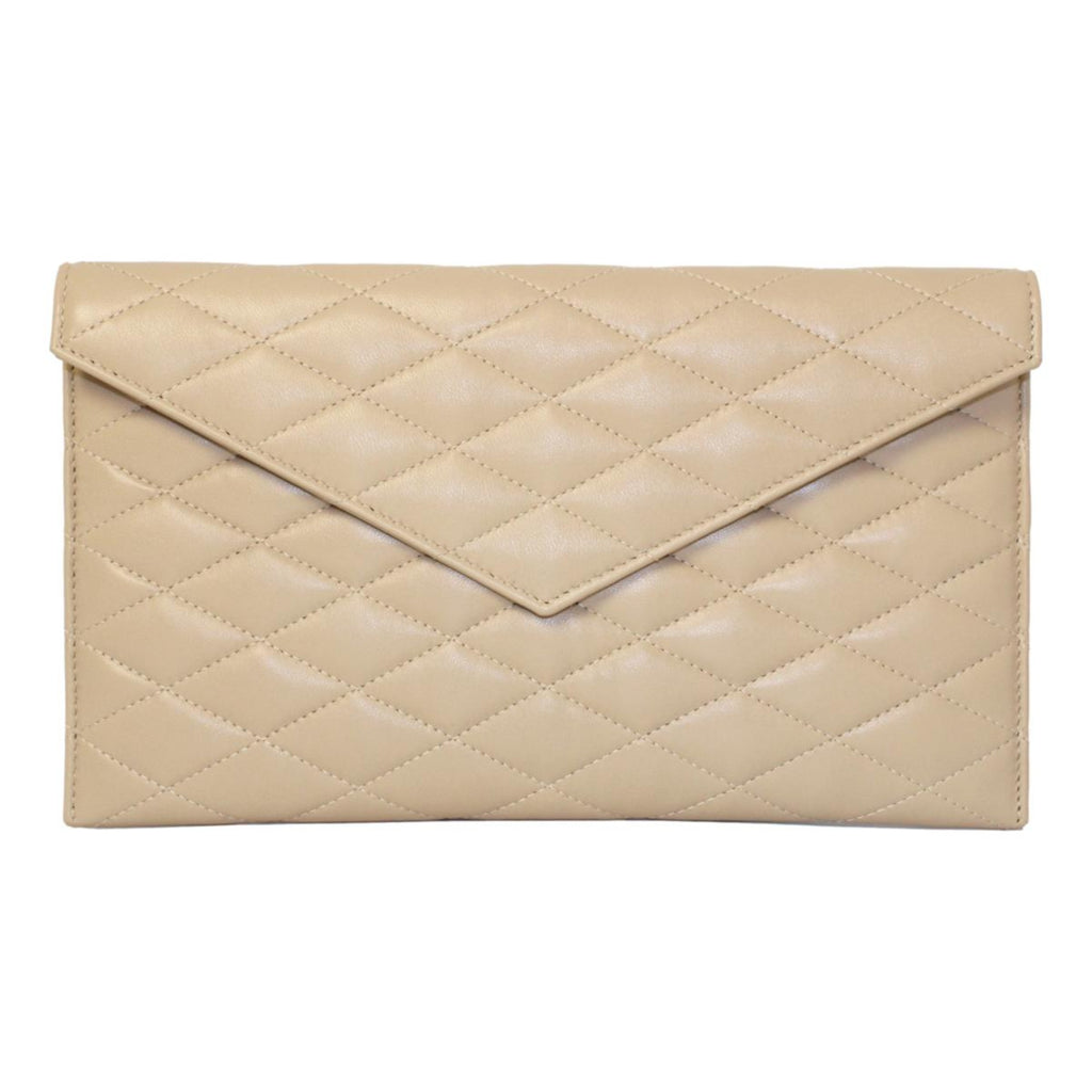 Saint Laurent Sade Quilted Leather Shoulder Bag - Cream - One Size