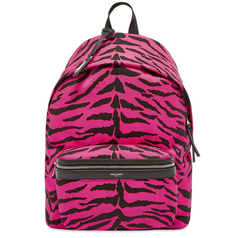 Saint Laurent Unisex Pink Zebra City Backpack 543967 at_Queen_Bee_of_Beverly_Hills