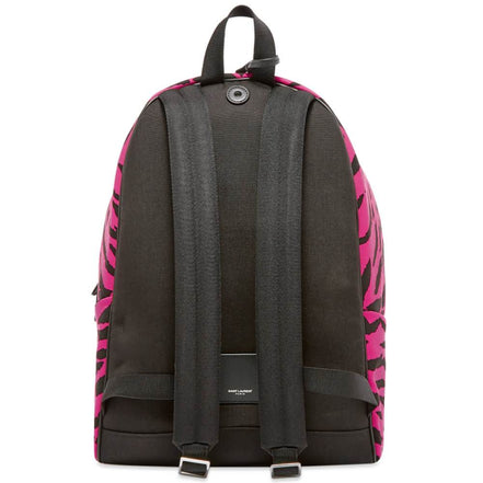 Saint Laurent Unisex Pink Zebra City Backpack available at Queen Bee of Beverly Hills