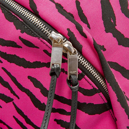 Saint Laurent Unisex Pink Zebra City Backpack available at Queen Bee of Beverly Hills