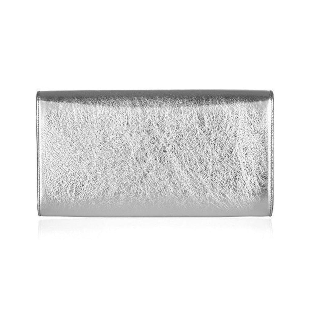 Belle de jour patent leather clutch bag Yves Saint Laurent Grey in