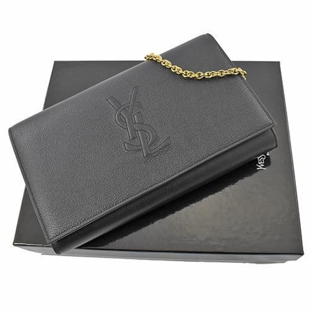 Saint Laurent YSL Belle de Jour Wallet on Chain Black Leather Bag 559075 at_Queen_Bee_of_Beverly_Hills