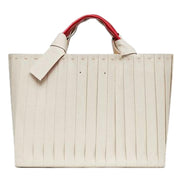 Valentino Garavani 05 Plisse Edition Sac Atelier Large Canvas Tote Bag available at Queen Bee of Beverly Hills