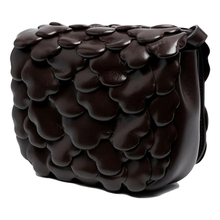 Valentino Garavani Atelier Bag 03 Rose Edition Brown Leather Crossbody Bag available at Queen Bee of Beverly Hills