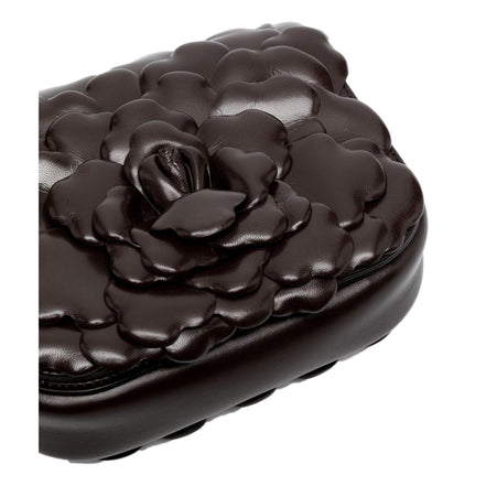 Valentino Garavani Atelier Bag 03 Rose Edition Brown Leather Crossbody Bag available at Queen Bee of Beverly Hills