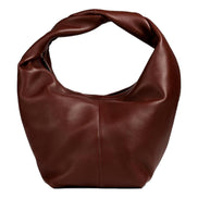 Valentino Garavani Roman Stud Brown Leather Large Hobo Shoulder Bag available at Queen Bee of Beverly Hills