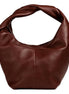 Valentino Garavani Roman Stud Brown Leather Large Hobo Shoulder Bag available at Queen Bee of Beverly Hills