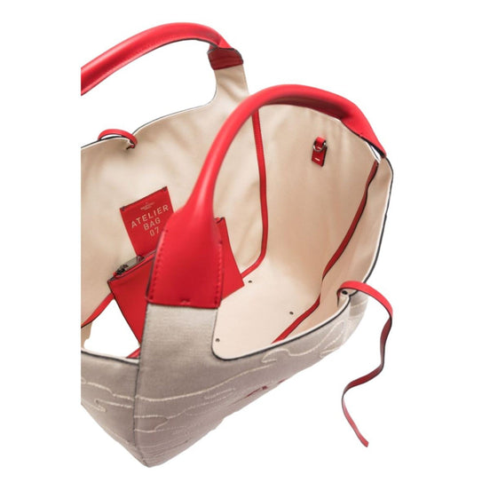 Valentino Garavani Sac Atelier 07 Edition Natural Tote Bag available at Queen Bee of Beverly Hills