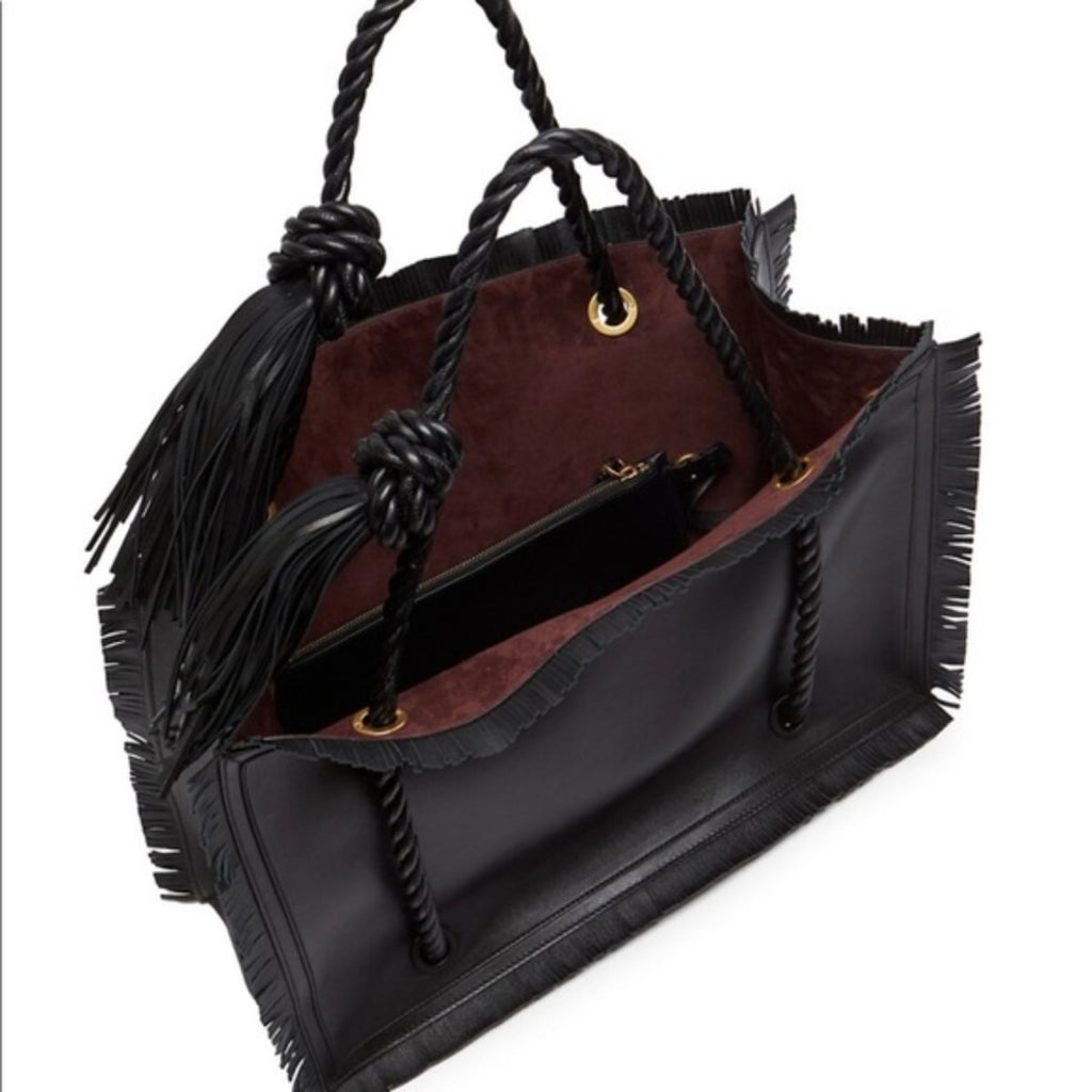The Rope Large Fringe Leather Tote Bag – Queen Bee of Beverly Hills