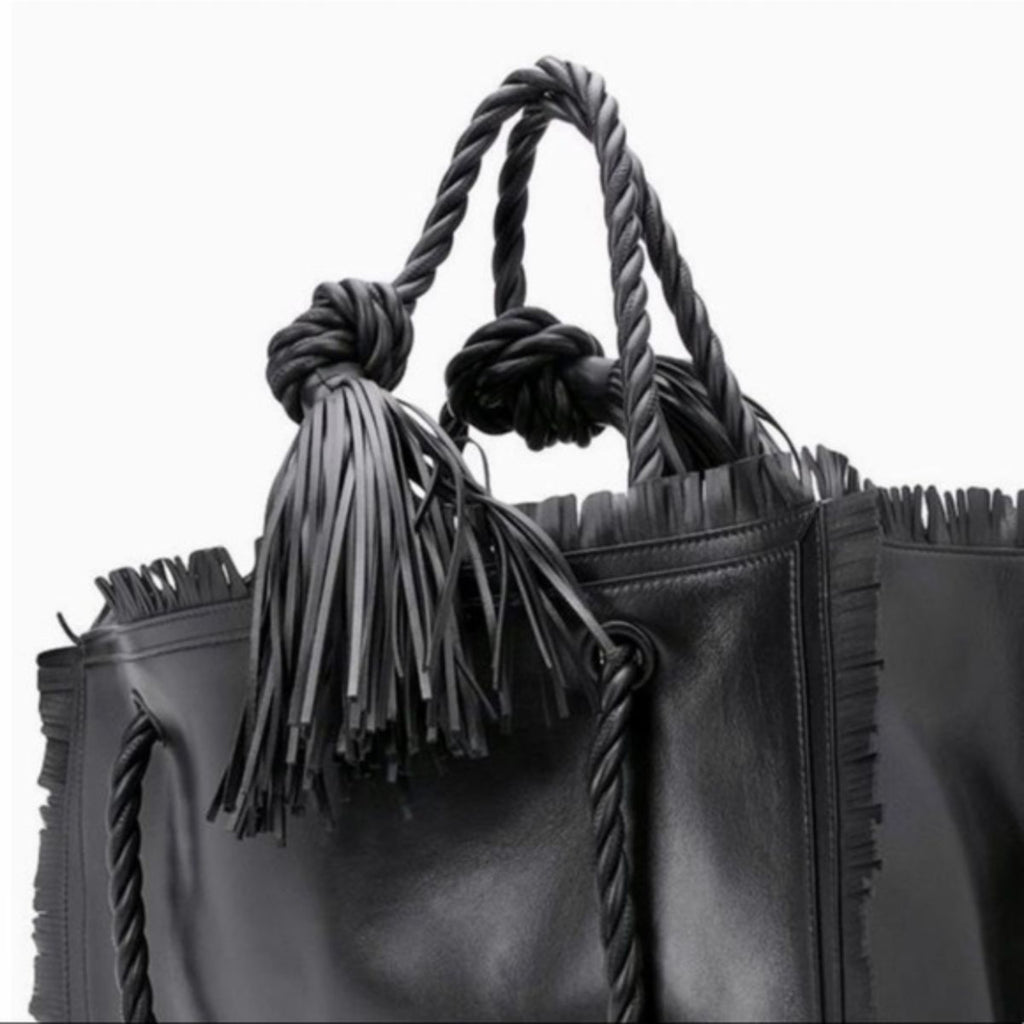 Valentino Garavani The Rope Large Fringe Leather Tote Bag at_Queen_Bee_of_Beverly_Hills
