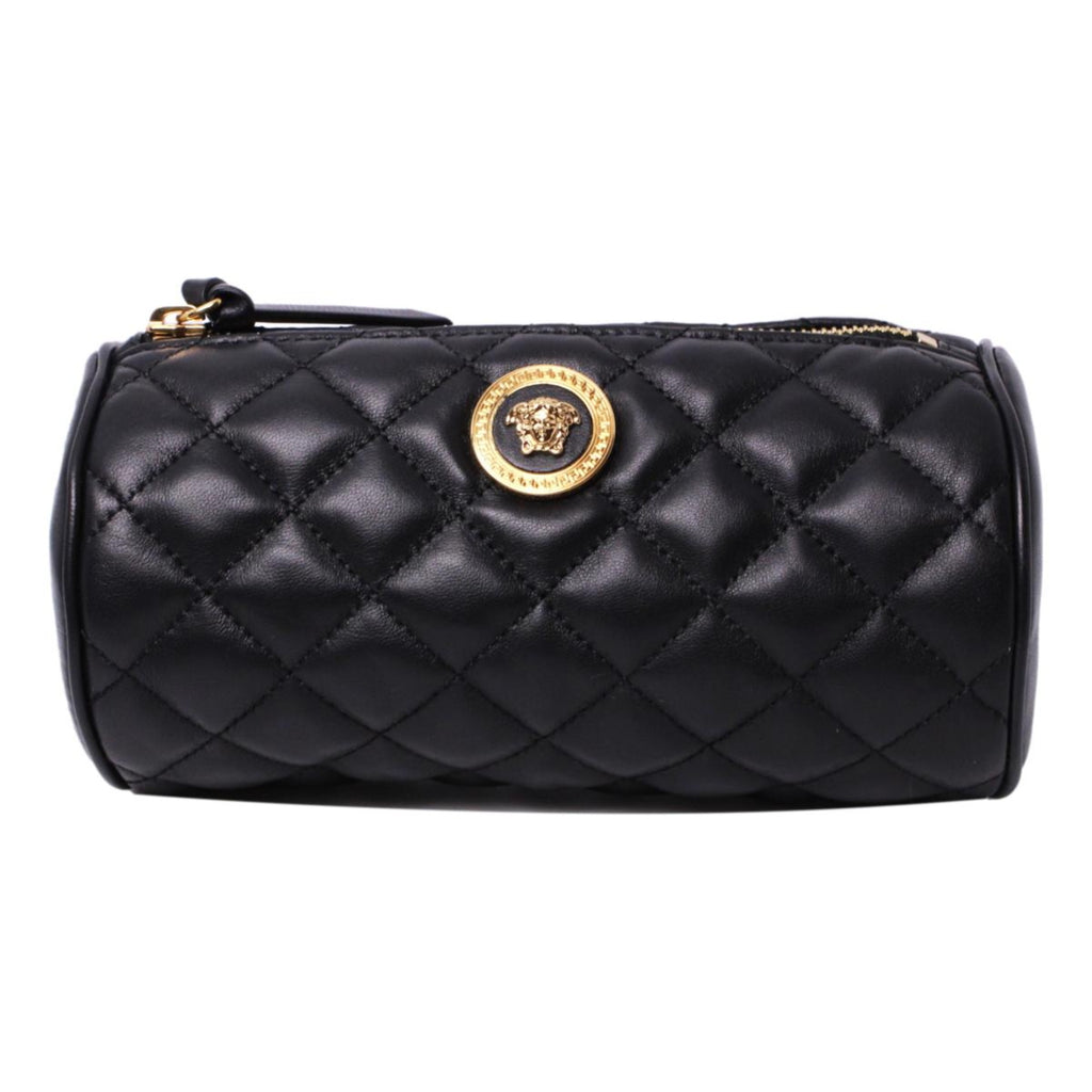 Versace Black Leather Medusa Quilted Cosmetic Bag – Queen Bee of Beverly  Hills