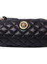 Versace Black Leather Medusa Quilted Cosmetic Bag available at Queen Bee of Beverly Hills